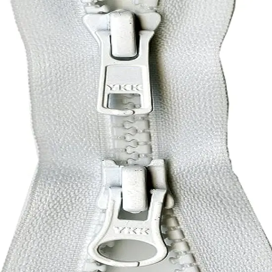 YKK Vislon 2-Way Separating Zipper, 36", White {1}