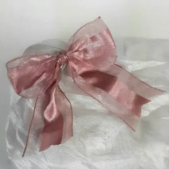 Set of 48 Dusty Rose 3.5" premade Bows w Twist Tie; Wedding, Shower, Party Favor {3}