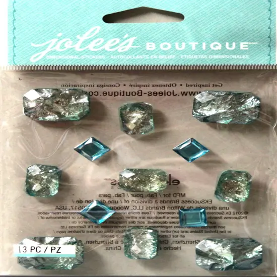 Jolee's Boutique Foil Jewels Sapphire Adhesive Dimensional Stickers {1}