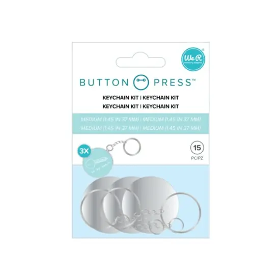 We R Memory Keepers Button Press Backer Key-chain-Kit Makes 3 (15 pieces) 661074 by American Crafts {2}