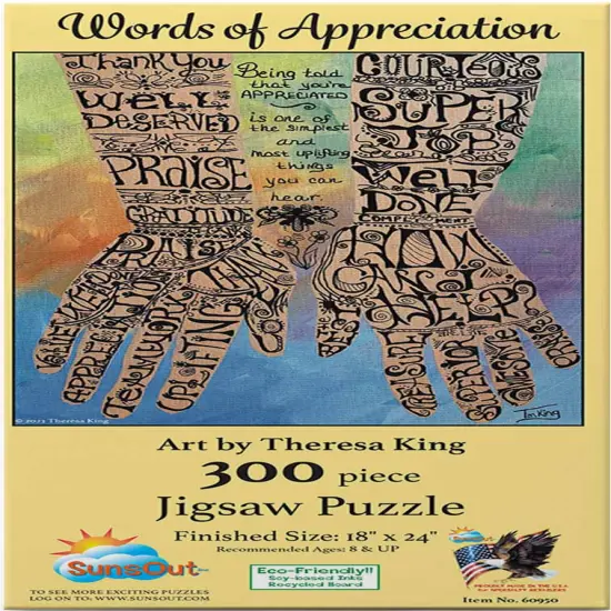 Sunsout Words of Appreciation 300 pc Jigsaw Puzzle 60950 {4}