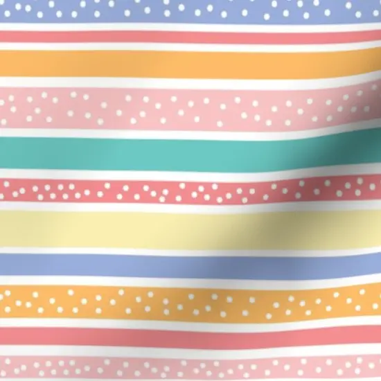 Various Fabrics by the Yard or Fat Quarter Pastel Stripes Colorful Polka Dots Playful Lines Nursery Custom Printed Fabric by Spoonflower {7}