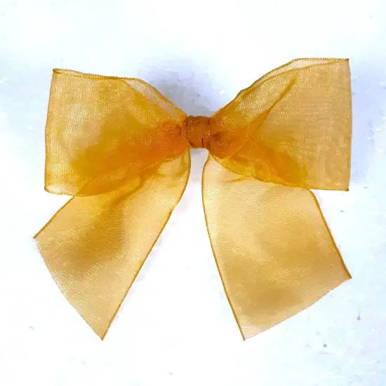 48pc Gold 3.5" Organza Bows With Twist Ties for Wedding, Shower, Party Favors {1}