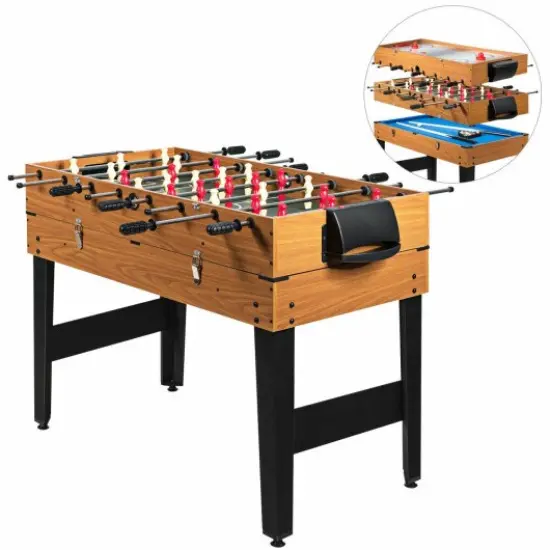 48 Inch 3-In-1 Multi Combo Game Table with Soccer for Game Rooms {1}