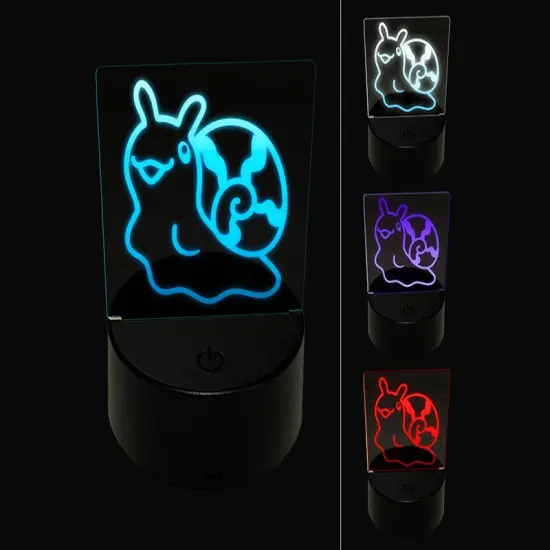 Small Snail Reaching Out 3D Illusion LED Night Light Sign Nightstand Desk Lamp {1}