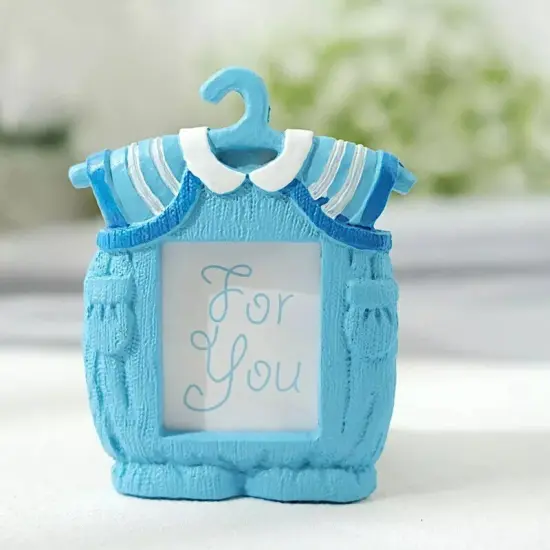 BLUE WHITE 4 Mini 4" PICTURE FRAMES Newborn Clothes {5}