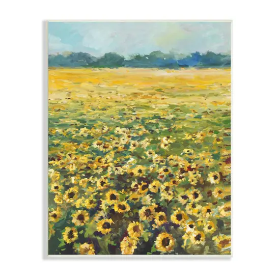 Stupell Industries Country Sunflower Field Landscape Wall Plaque Art {1}