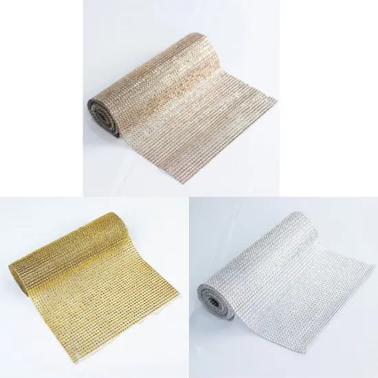 Crystal Rhinestone Table Runner Gold {6}