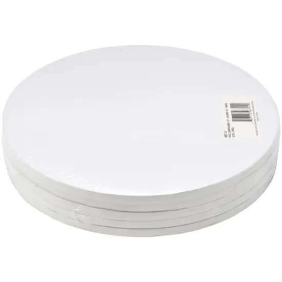 14" Round White Foil Cake Board 5ct {3}
