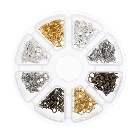 John Bead 8-Slot Lobster Clasps Jewelry Findings Kit Assortment, 160pcs {1}