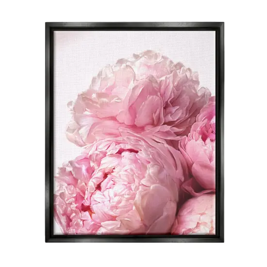 Stupell Industries Blush Pink Peonies Florals Framed Floater Canvas Wall Art Gold Floater Frame {7}