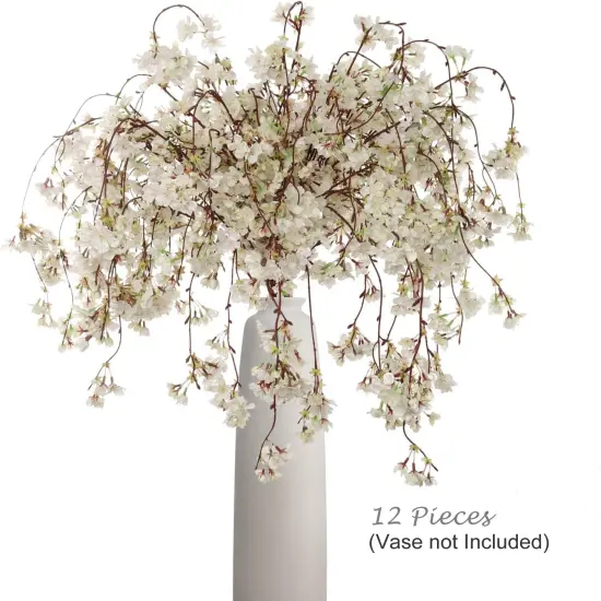 Elegant Floral Charm 60-Inch Hanging Cherry Blossom - Beautiful Artificial Flower Garland for Home and Event Decorations - Enhance Your Space with Captivating Blossoms, Floral Home by Artificial Flowers {3}