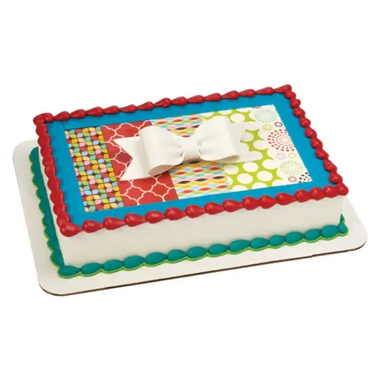 White Gum Paste Bows cake toppers {4}