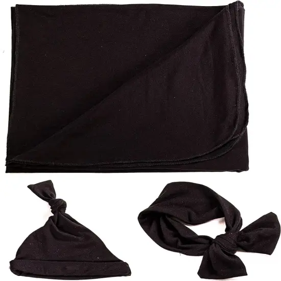 FabricLA Baby's Coming Home Swaddle Set with Blanket - 3 Pieces Ivory {5}