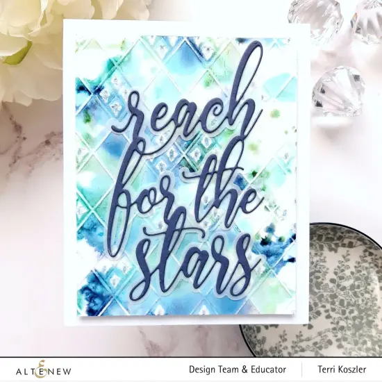 Checkered Diamonds 3D Embossing Folder {2}