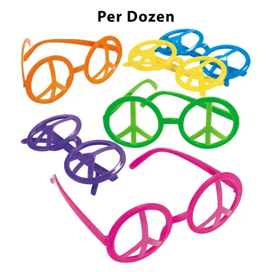 Peace Sign Eyeglasses 12 Pc {1}