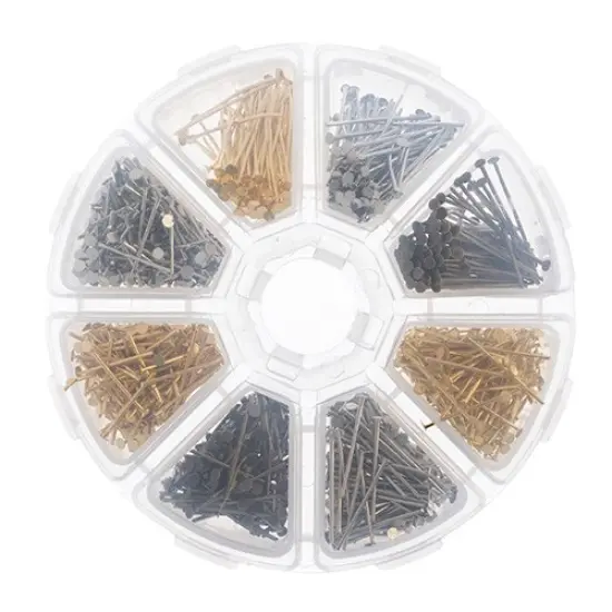 John Bead 8-Slot Head Pins Jewelry Findings Kit Assortment, 1030pcs {2}