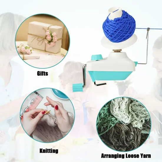 Yarn Ball Winder, Manual Yarn Spinner for Crocheting Plastic Knitting Yarn Roller Winding Wool Winder Machine Hand Operated Tool to Wind Yarn into Ball for Knitting Enthusiast Needlecraft Supplies {4}