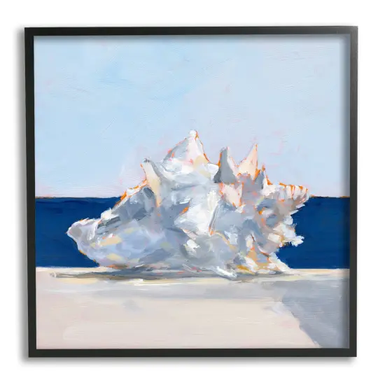 Stupell Industries Conch Shell Painting Framed Giclee Art Black Frame {1}