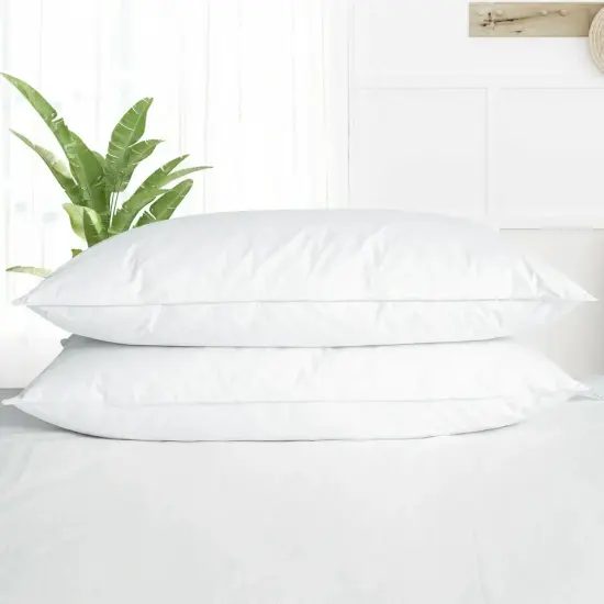 Kitcheniva 2 Pack White Goose Down Feather Bed Pillows {2}
