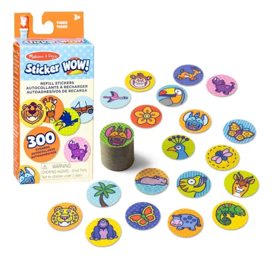 Sticker WOW! Refill Stickers - Tiger - 300 Per Pack, 6 Packs {6}