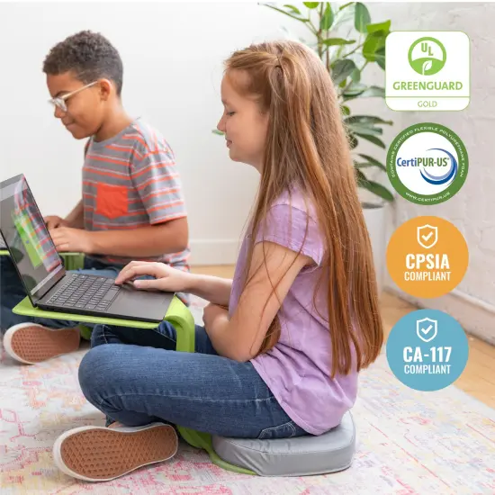 The Surf Portable Lap Desk and Surf Cushion, Flexible Seating Floor Desk with Foam Pad, 1-Pack Green {6}
