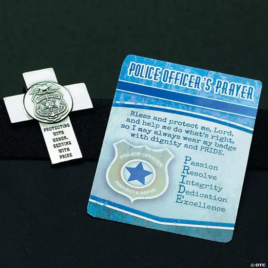 Police Officer Prayer Visor Clip {1}