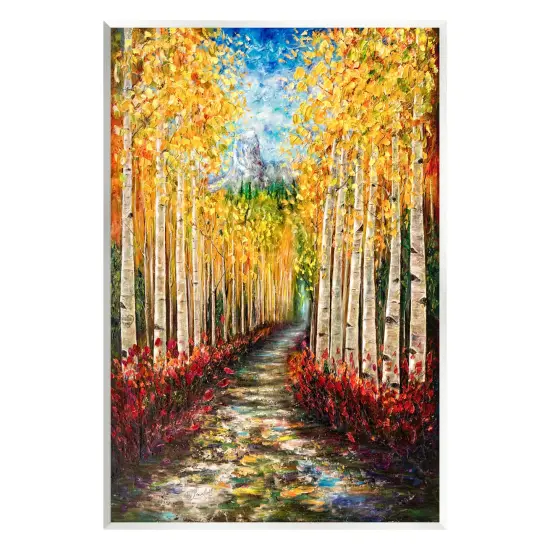 Stupell Industries Modern Birch Grove Painting Wall Plaque Art {1}