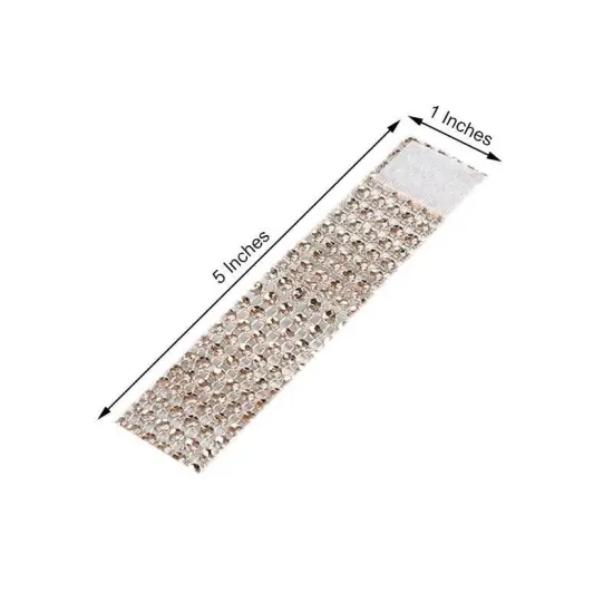 20-Pieces Diamond Rhinestone Mesh Napkin Rings Champagne {4}