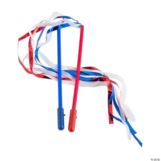 Patriotic Light-Up Ribbon Wands - 12 Pc. {2}