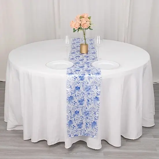 Floral Satin Table Runner {2}