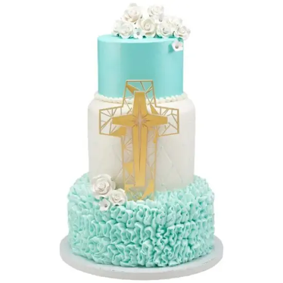 Religious Stained Glass Cross Set Cake Kit {3}