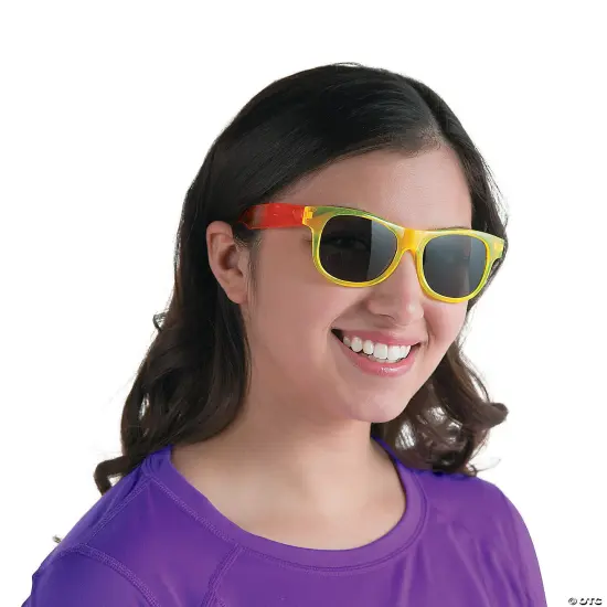 Adults Bright Transparent Sunglasses 12 Pieces {3}