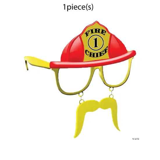 Adults Fire Chief Sun-Staches 1 Pieces {1}