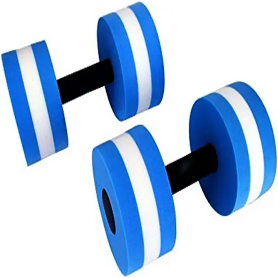 Sports Aquatic Exercise Dumbbells Aqua Fitness Barbells Exercise Hand Bars-Set of 2 Blue {3}
