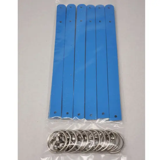 Blank Leather Keyrings 12 Pack &ndash; Pre-Cut Blanks with Hardware for Hot, Foil Stamping & Engraving Ultra blue {1}