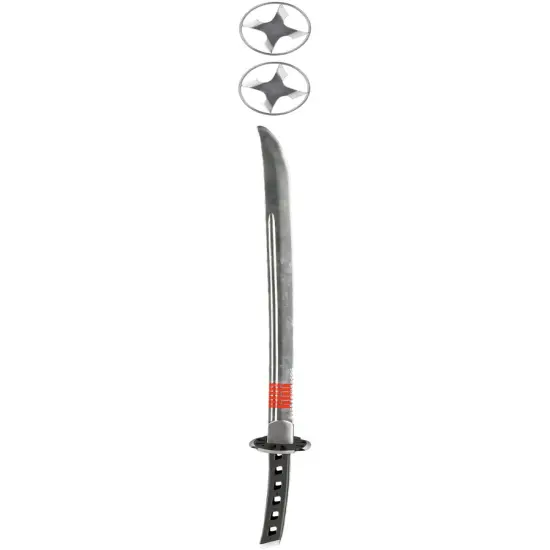 GI Joe Rise of Cobra Snake Eyes Costume Toy Ninja Sword With Throwing Stars {1}