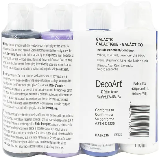 DecoArt FluidArt Paint Pouring Value Pack 4/Pkg-Galactic {2}