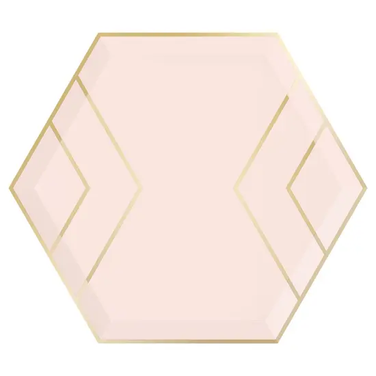 Paper Plates - Large - Blush & Gold {1}