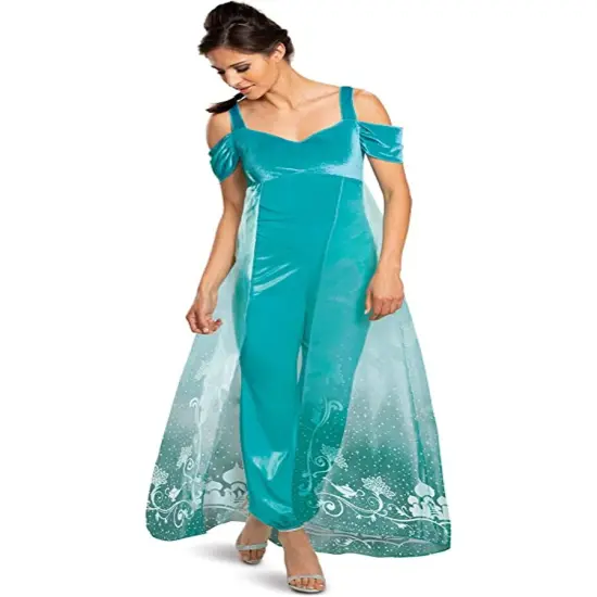 Women's Disney Princess Jasmine Teal Costume {1}
