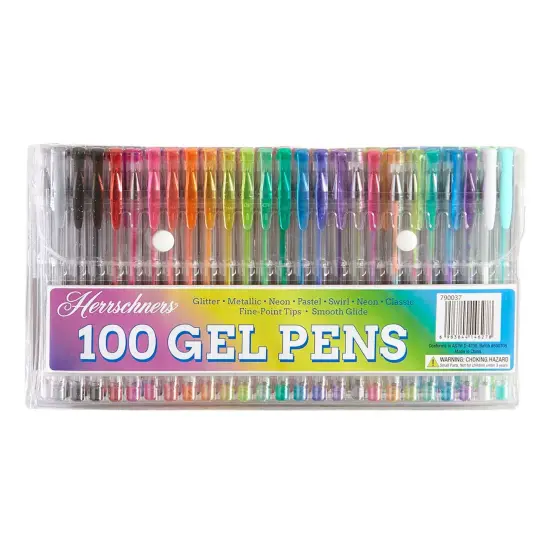 Herrschners100-Piece Gel Pen Set Artist Tool Multi {4}