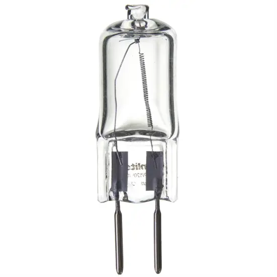 2Pk - SUNLITE 50w 120v Single Ended T3.5 GY6.35 Bi-Pin Base Clear 3200K Halogen Lamp Bright White {1}