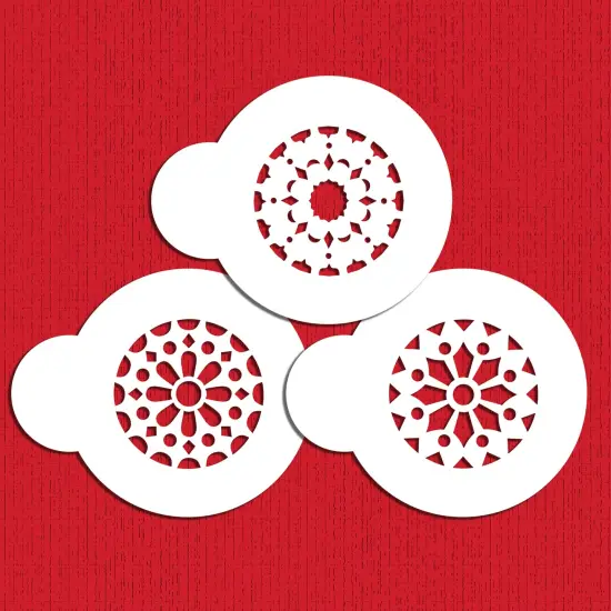 Mini Kaleidoscope Cookie & Cupcake Stencil | C872 by Designer Stencils | Cookie Decorating Tools | Baking Stencils for Royal Icing, Airbrush, Dusting Powder | Reusable Plastic Food Grade Stencil for Cookies | Easy to Use & Clean Cookie Stencil {2}