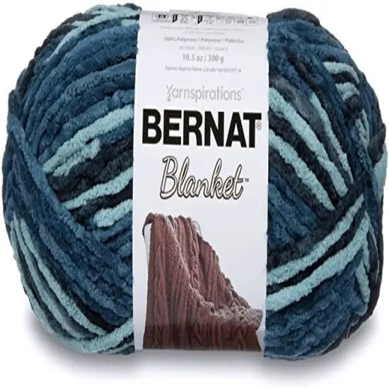 Bernat Blanket Teal Dreams Yarn - 2 Pack of 300g/10.5oz - Polyester - 6 Super Bulky - 220 Yards - Knitting/Crochet {1}