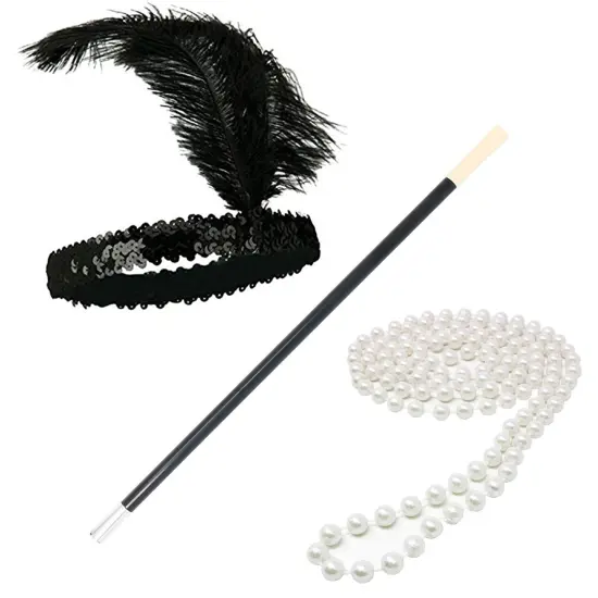 1920's Flapper Accessory Set - Roaring 20's Costume Accessories - 1 Set {1}