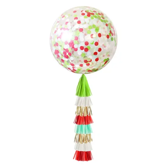Jumbo Confetti Balloon & Tassel Tail - Christmas {1}