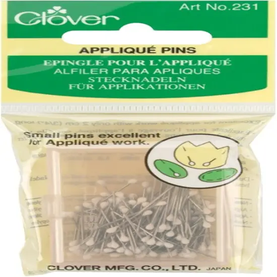 Clover Applique Pins-Size 12 150/Pkg {1}