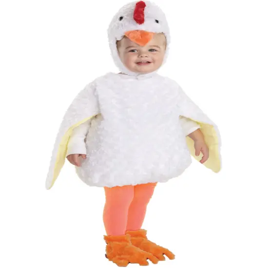 Belly Babies Plush White Farm Chicken Toddler Costume {1}