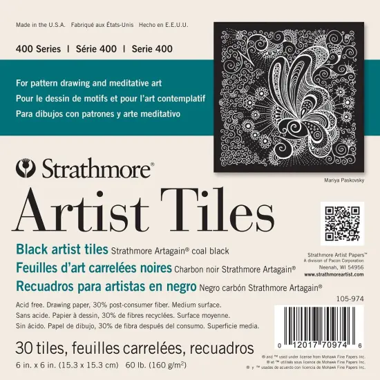 Strathmore Artist Tiles 6"X6" 30/Pkg-Black {1}