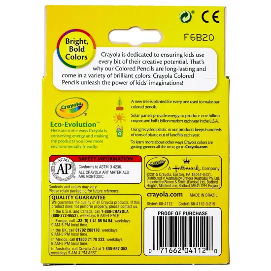 Crayola Colored Pencils-12/Pkg Short {4}